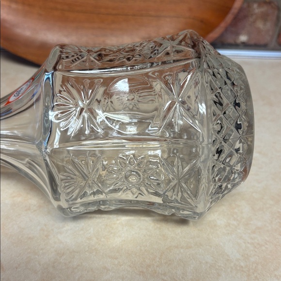 Vintage  Les Verres Italian Mid-Century Pressed Glass Decanter - Picture 8 of 10